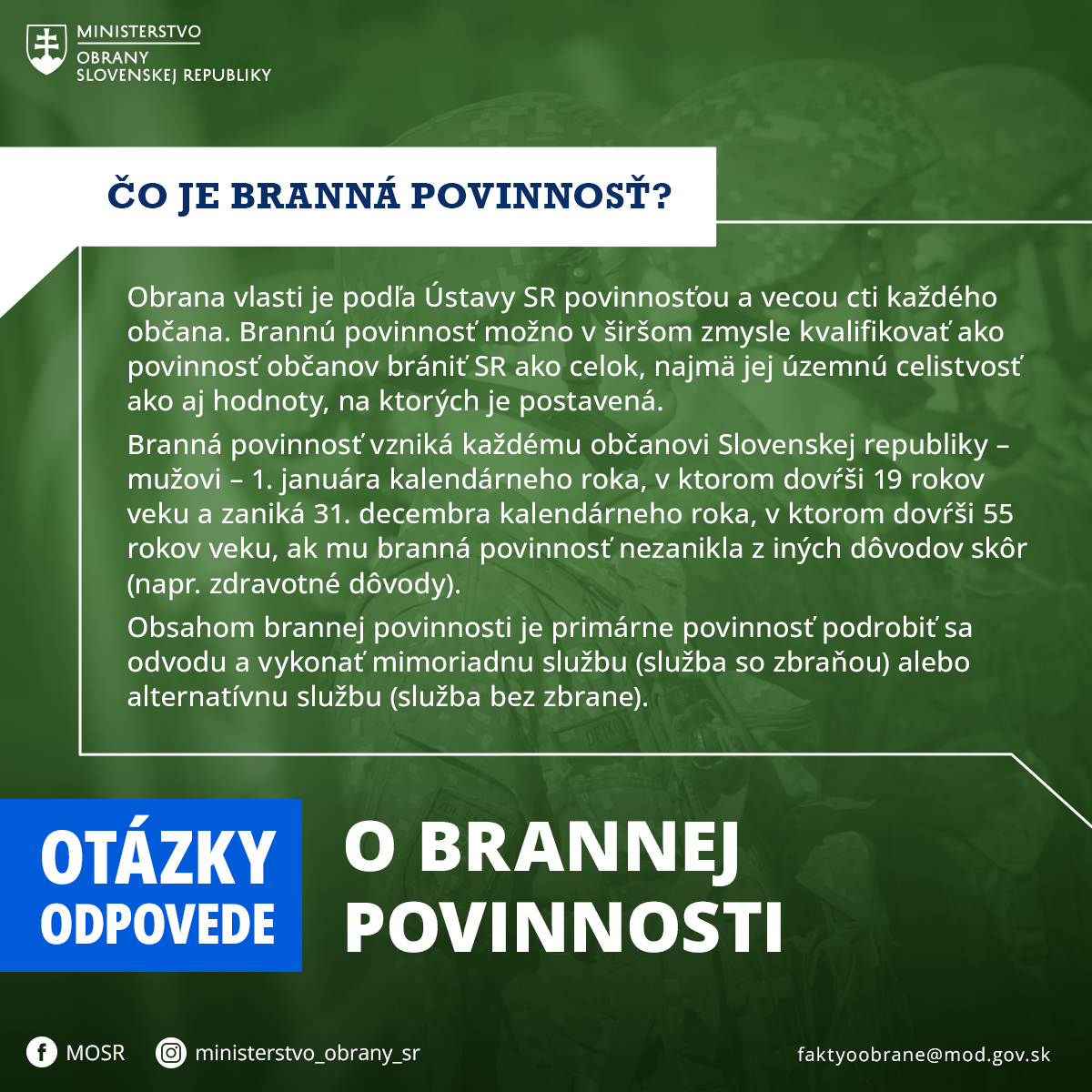 co je branna povinnost