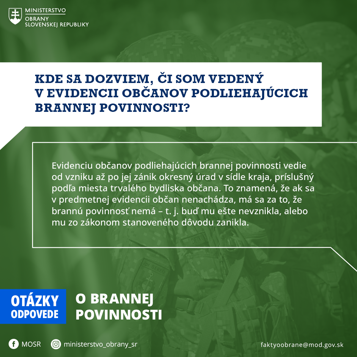 kde sa dozviem či som vedený