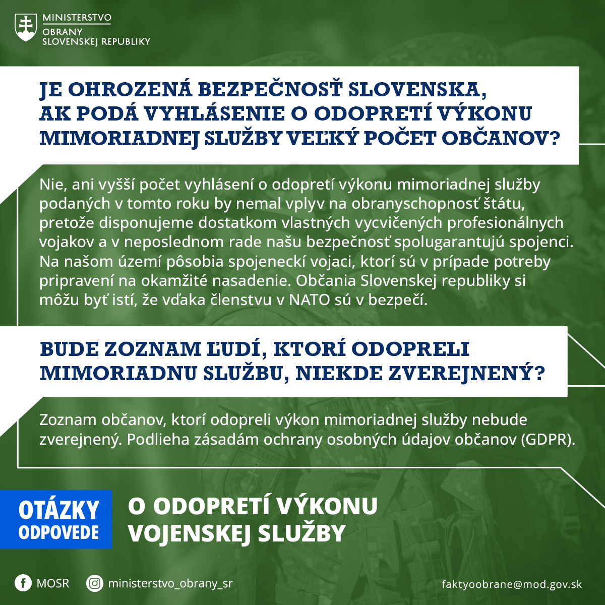 ohrozí sa bezpečnosť po podaní odopretia?