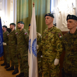 Slovenskí príslušníci NFIU SVK na ceremónií